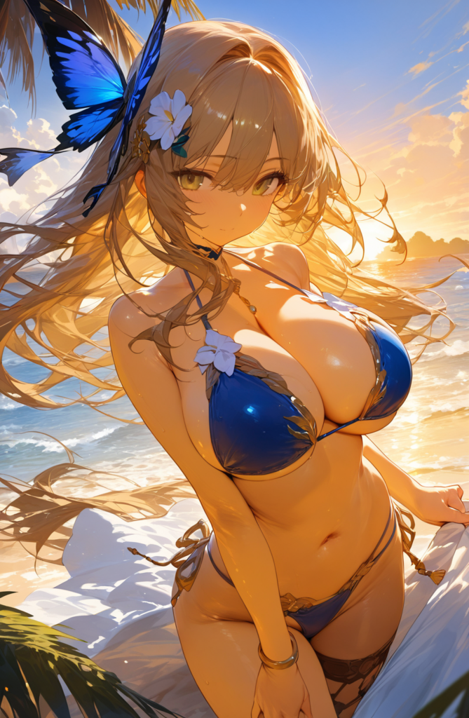 セクシー巨乳の金髪美女